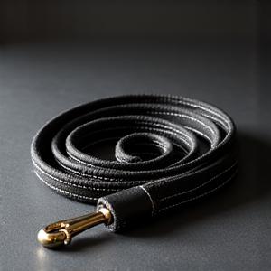 Reflective black dog leash